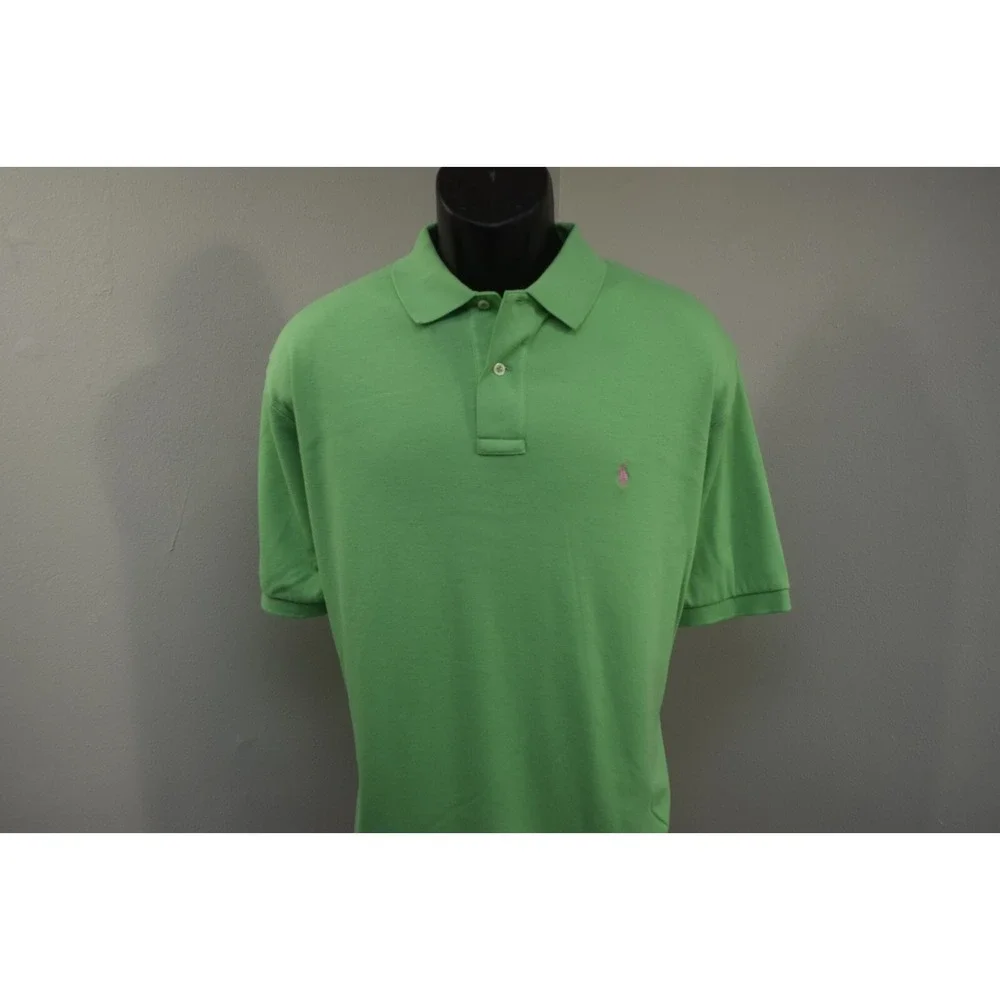 Polo Ralph Lauren Golf Polo Green Classic Fit Short Sleeve‎ VTG Mens Size XL